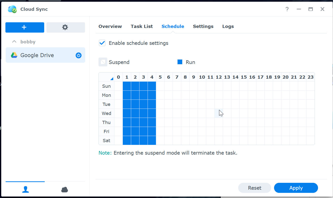 Synology Cloud Sync pushing backups to Google Drive